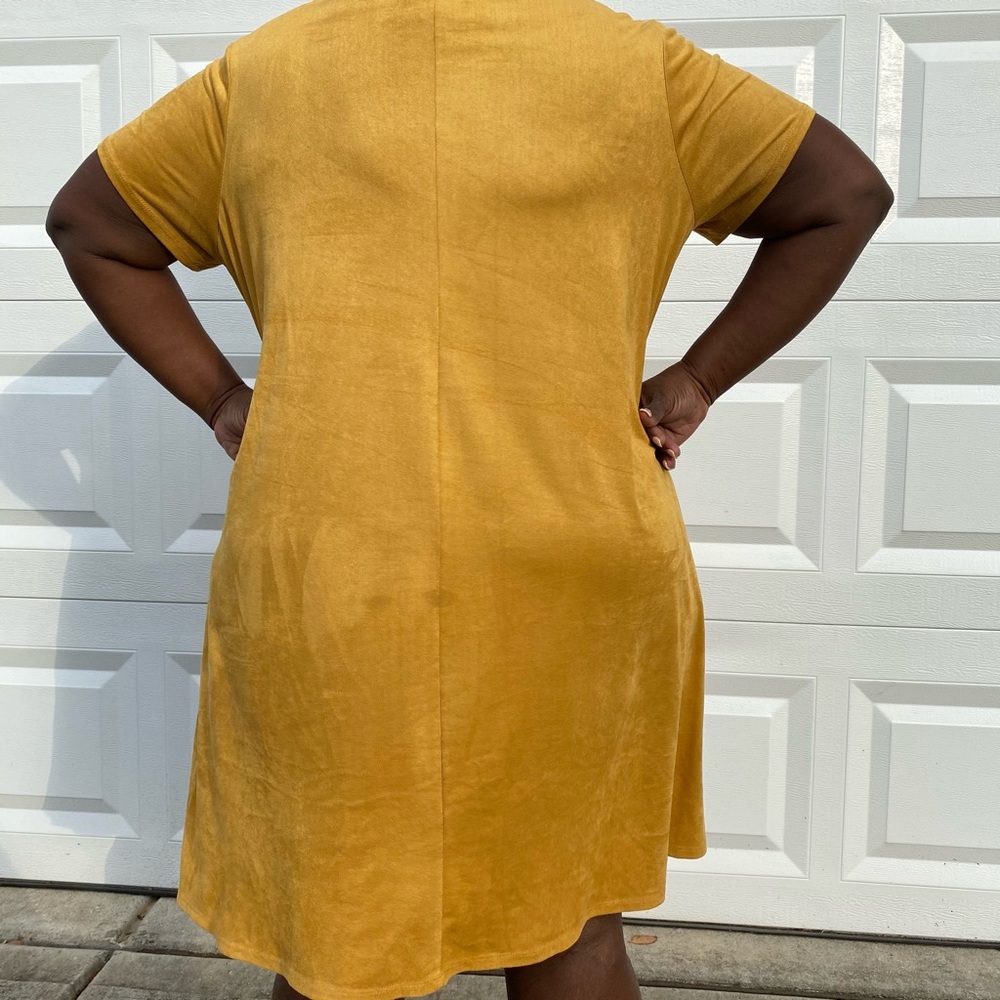Tan Short Sleeve dress - Picture 5 of 7